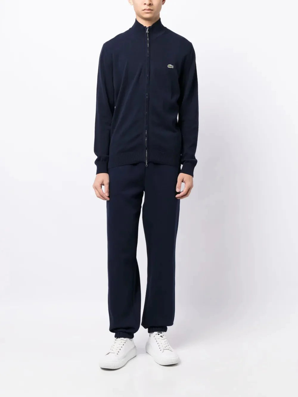 crocodile logo-patch fleece track pants