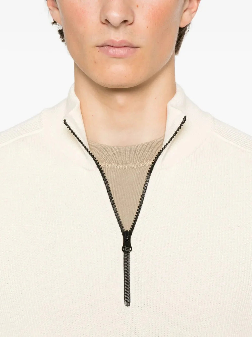fine-ribbed sweater