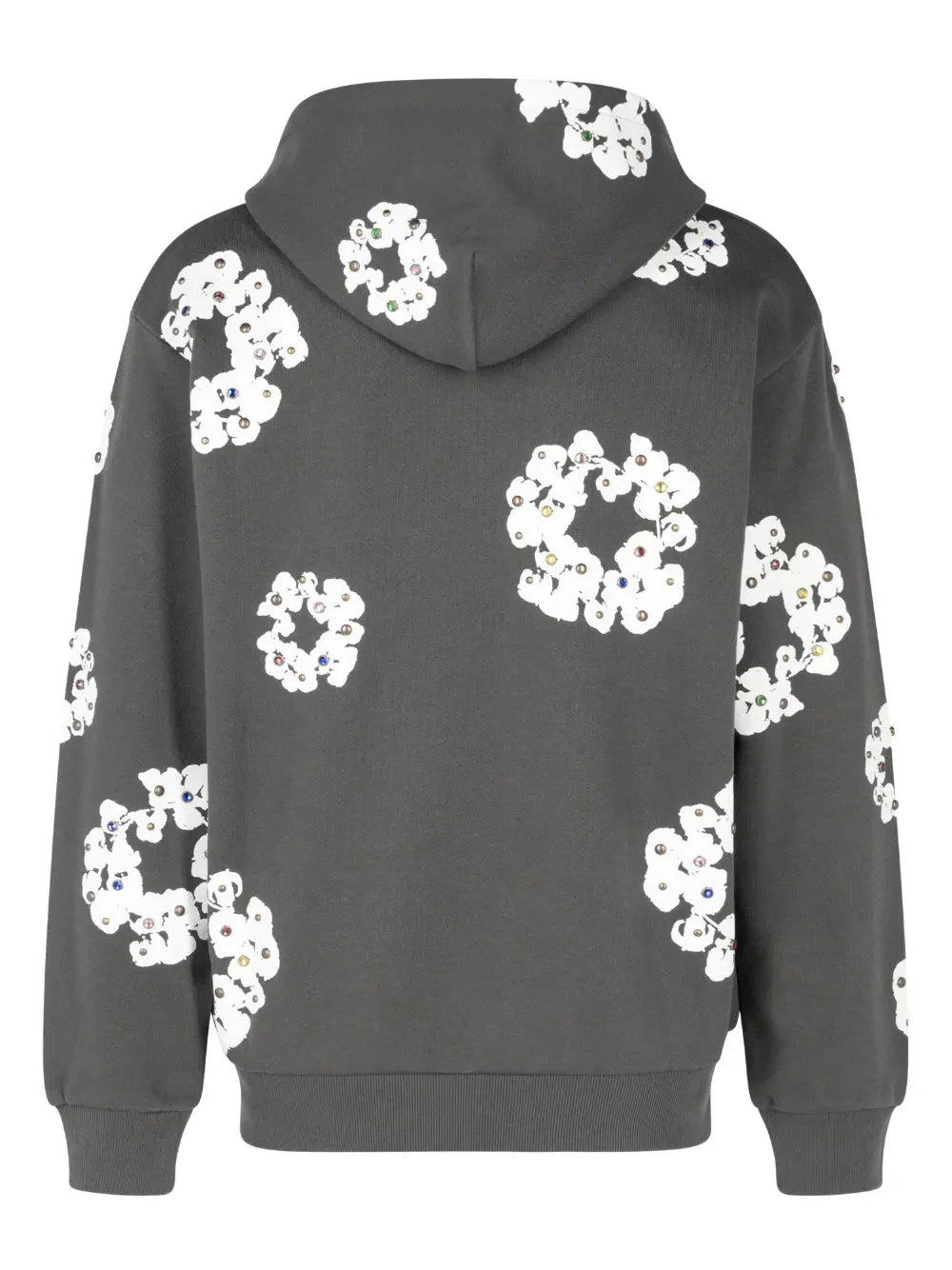 hoodie zippé Rhinestone Wreath