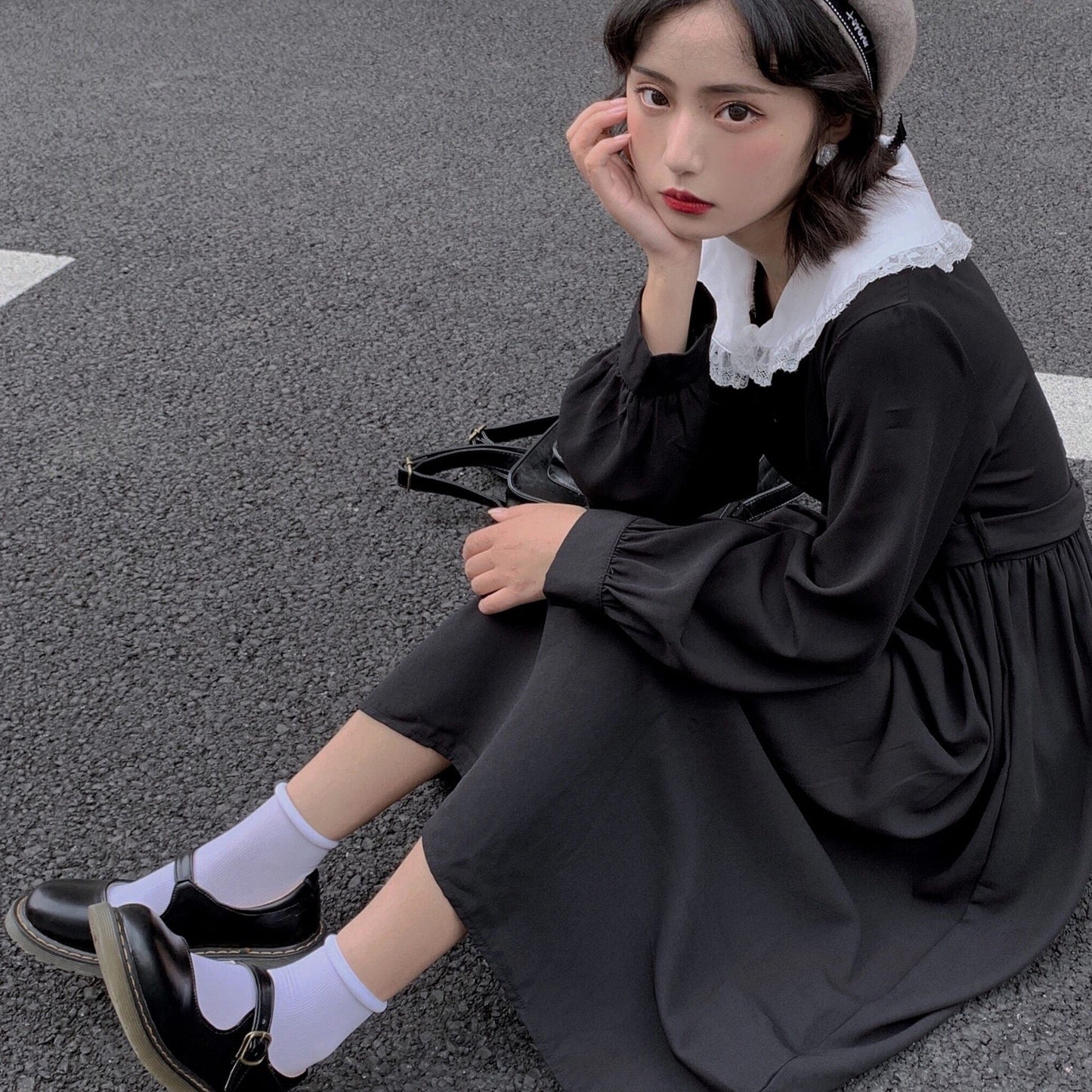 Button-Down Midi Dress With Collar