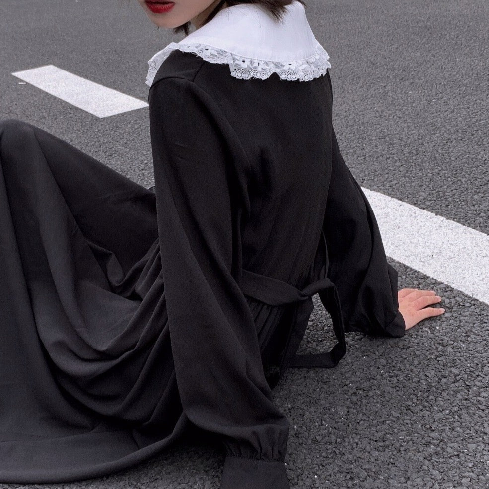 Button-Down Midi Dress With Collar