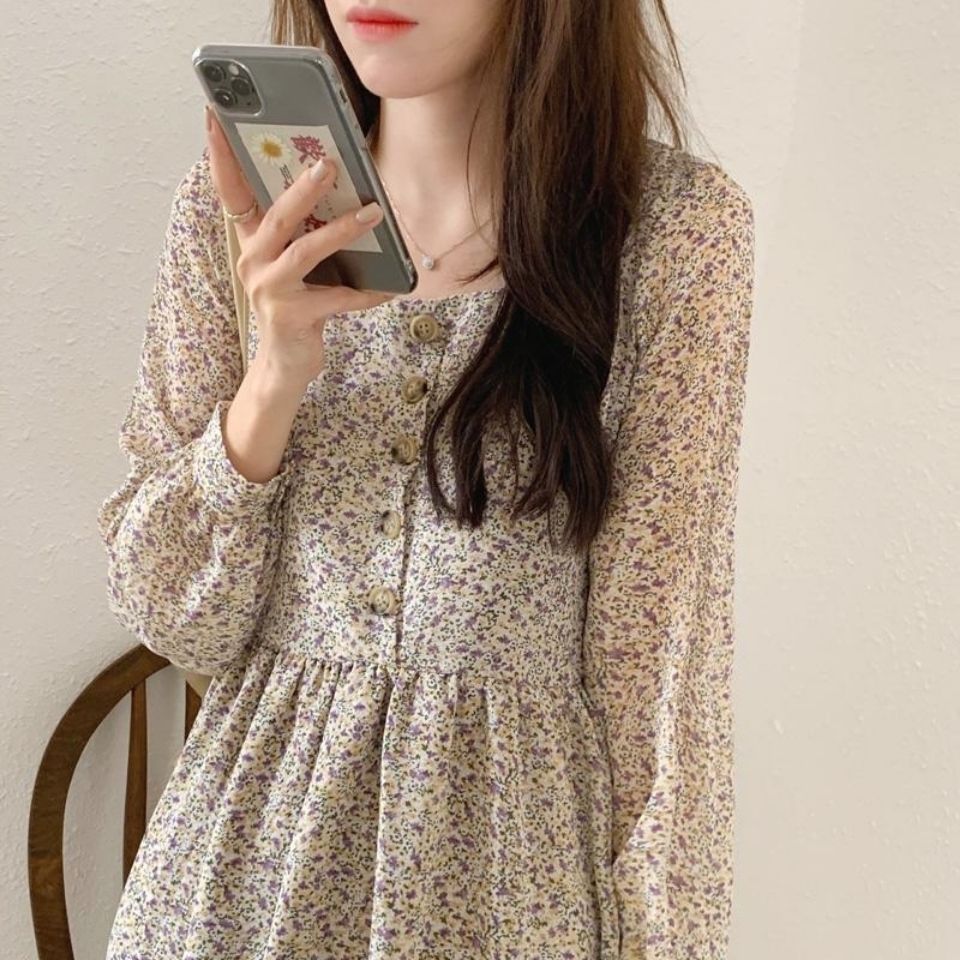 Floral Dress With Buttons