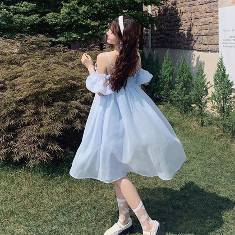 Off-Shoulder Dress With Bow Decoration
