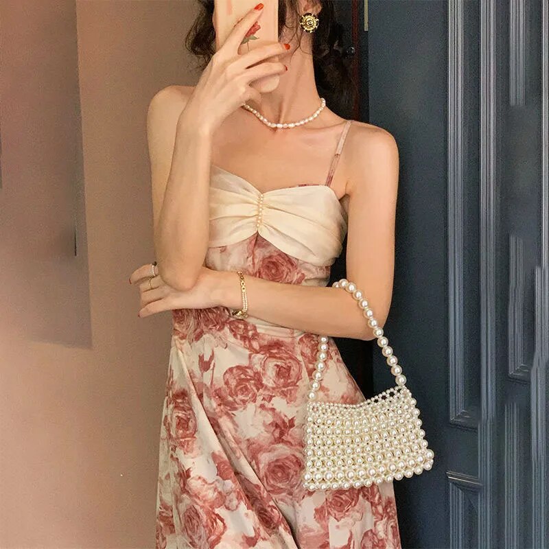 Floral Chiffon Midi Dress