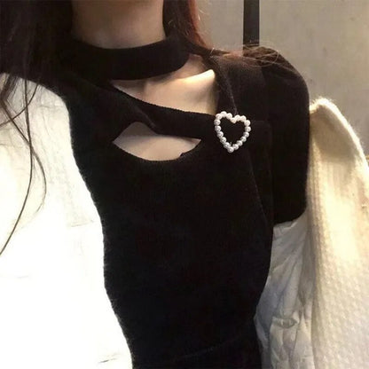 Mini Dress With Heart Detail