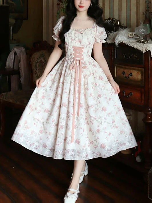 Kawaii Princess-Like Fairy Dress With Cute Pink Ribbon