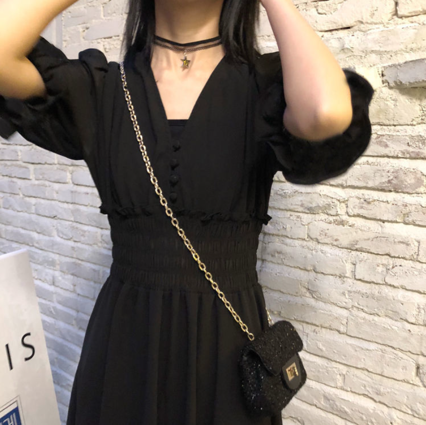 Midi Dress With A-Line Cut