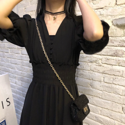 Midi Dress With A-Line Cut