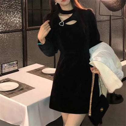 Mini Dress With Heart Detail