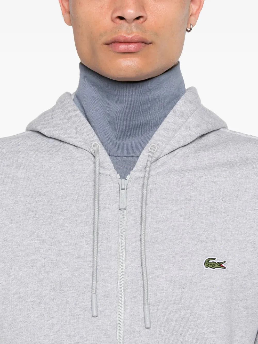 appliqué-logo zip-up hoodie