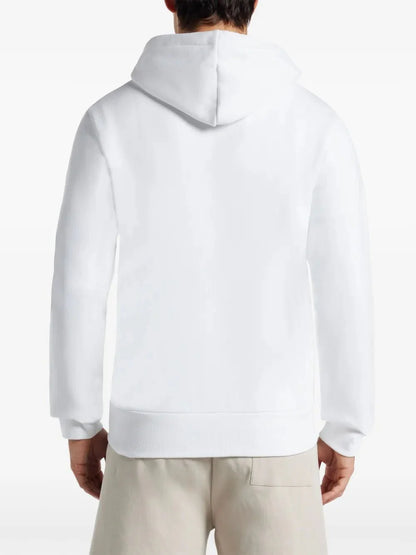 appliqué-logo zip-up hoodie