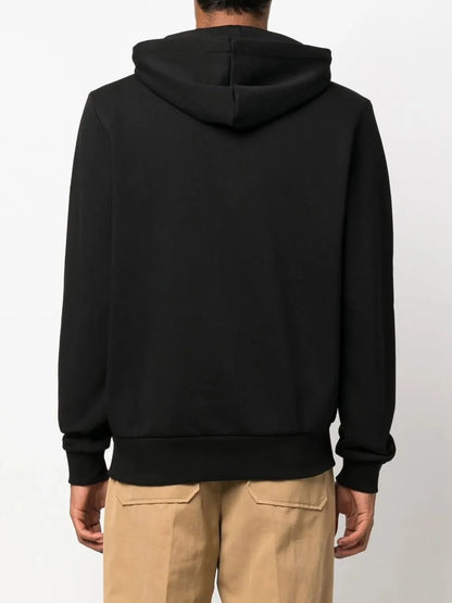 appliqué-logo zip-up hoodie