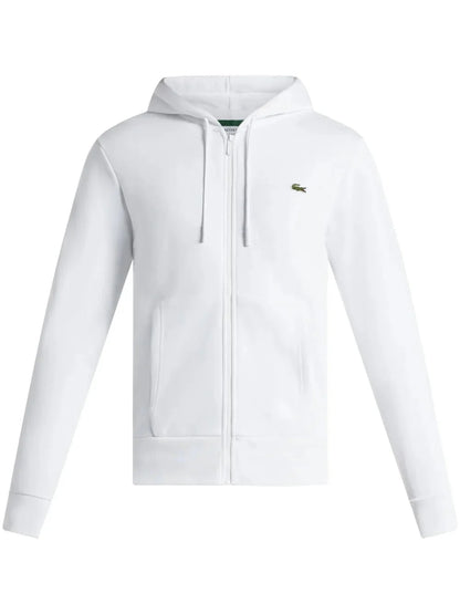 appliqué-logo zip-up hoodie