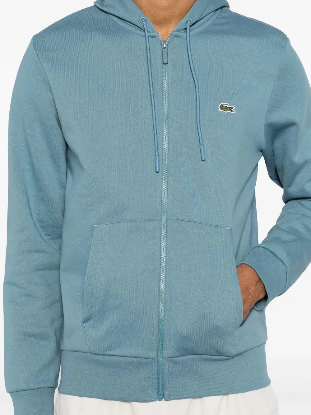 appliqué-logo zip-up hoodie