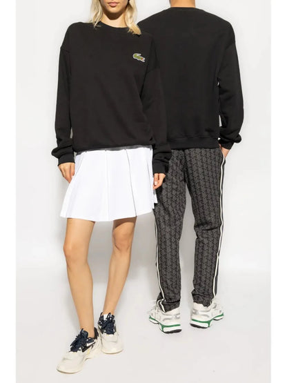 badge fleece sweatshirt