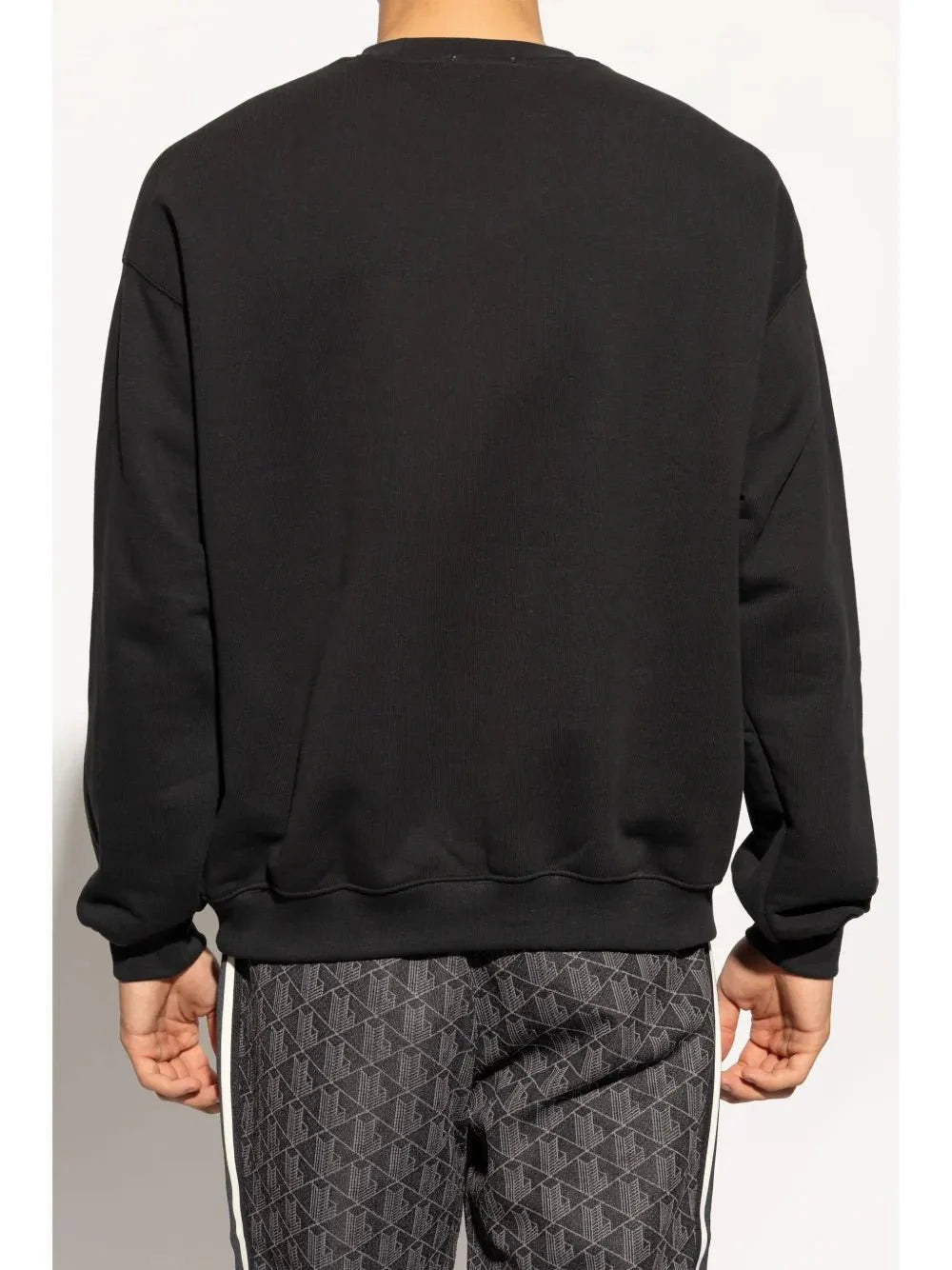 badge fleece sweatshirt