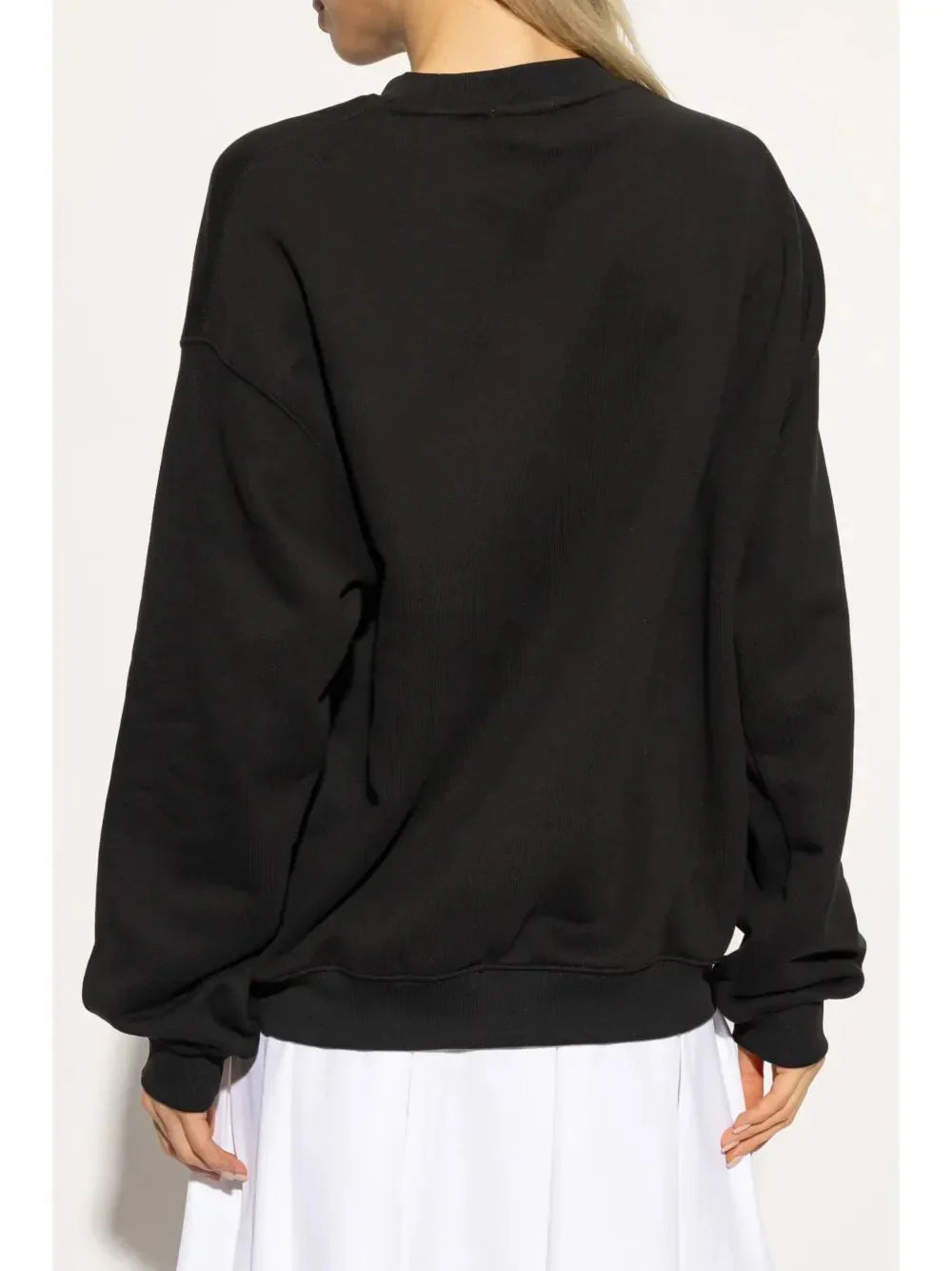 badge fleece sweatshirt