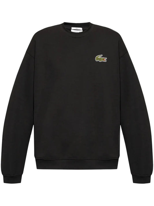 badge fleece sweatshirt