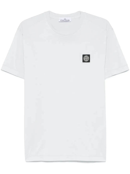 Compass-patch cotton T-shirt