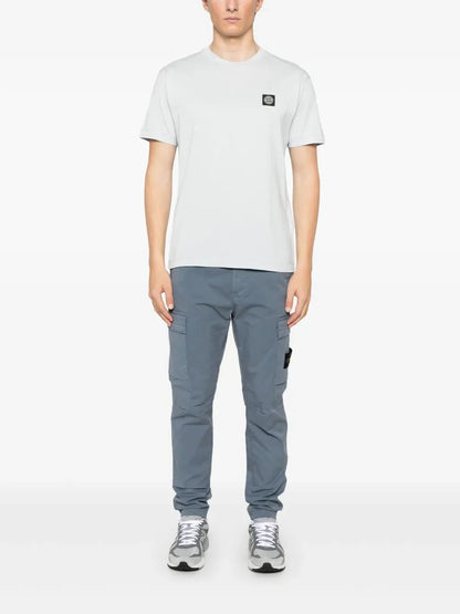 Compass-patch cotton T-shirt