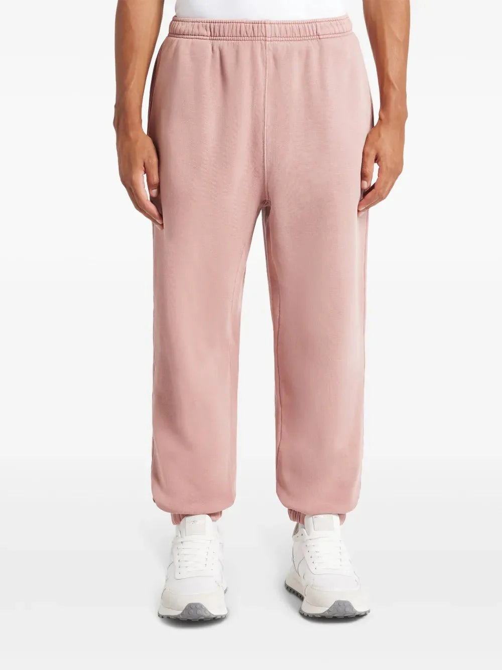 cotton-fleece track pants