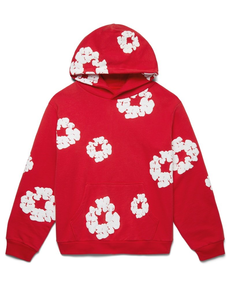 DENIM TEARS HOODIE COTTON WREATH RED