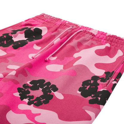 DENIM TEARS JOGGERS PINK CAMO COTTON WREATH