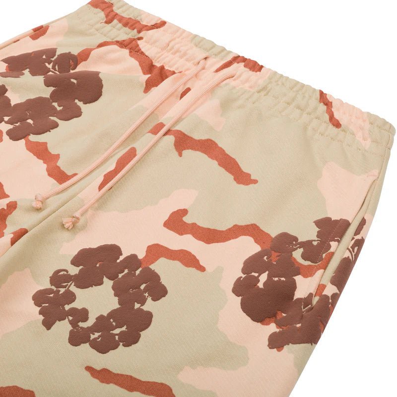 DENIM TEARS JOGGERS TAN CAMO COTTON WREATH