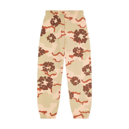 DENIM TEARS JOGGERS TAN CAMO COTTON WREATH