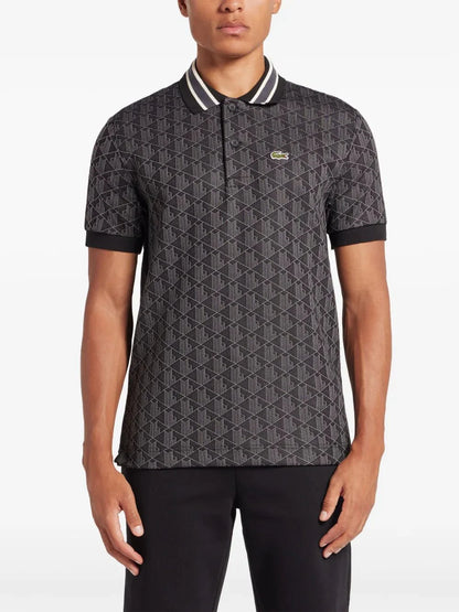 Monogram-jacquard polo shirt