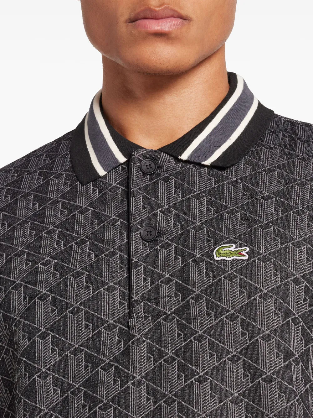 Monogram-jacquard polo shirt