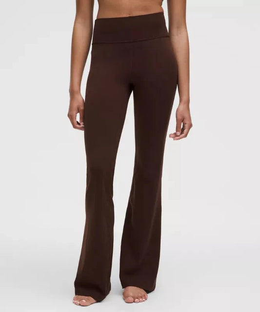 Pantalon Groove évasé taille haute en Nulu Standard