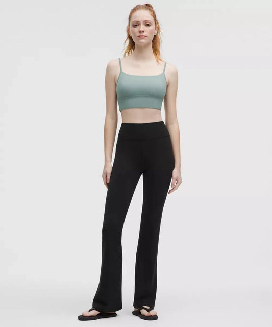 Pantalon Groove évasé taille haute en Nulu Standard