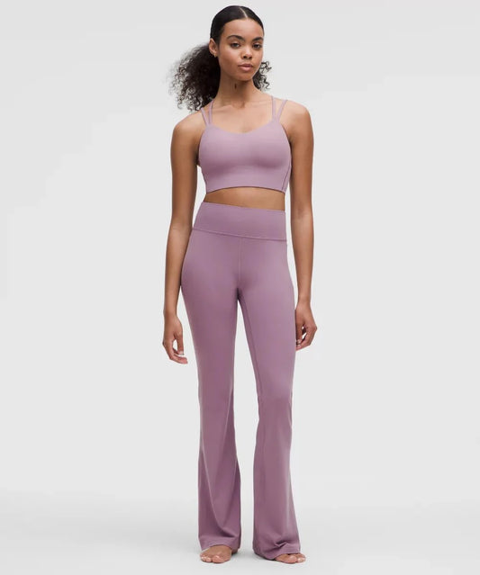 Pantalon Groove évasé taille haute en Nulu Standard