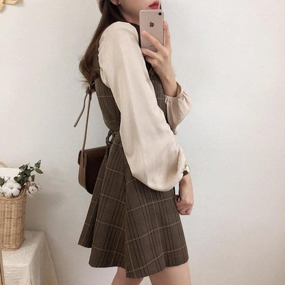 Sleeveless Plaid Dress