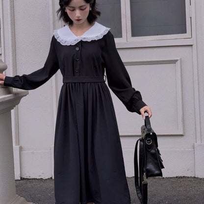 Button-Down Midi Dress With Collar