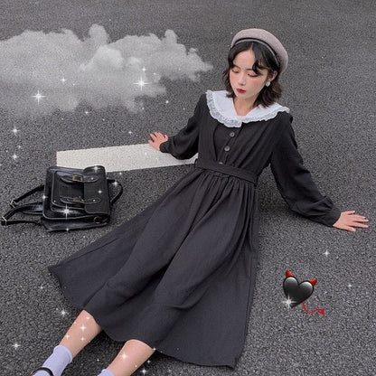 Button-Down Midi Dress With Collar