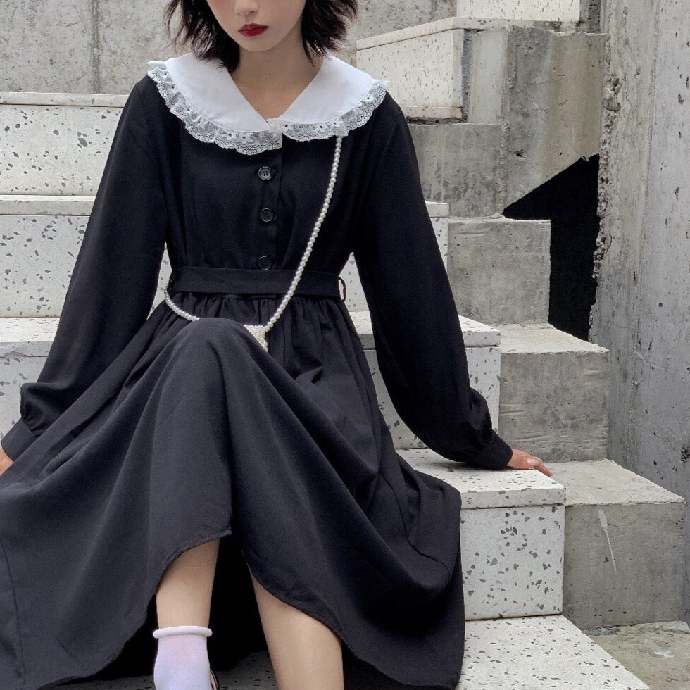 Button-Down Midi Dress With Collar