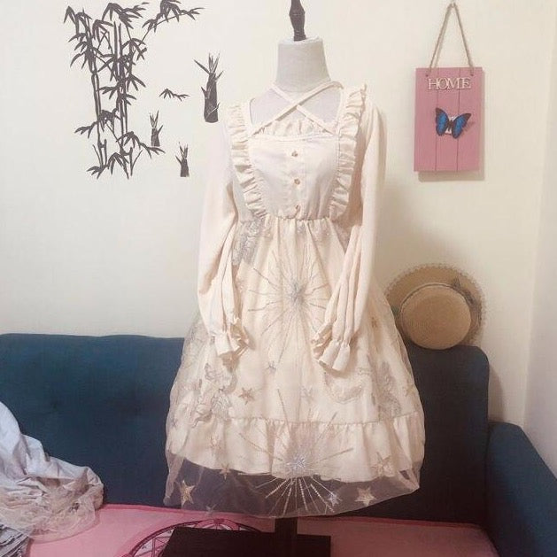 A-Line Lolita Dress With Puff Sleeves