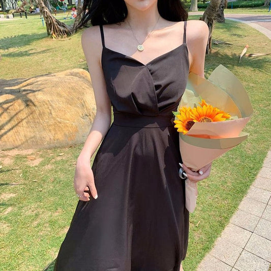 Midi Dress With Spaghetti Straps
