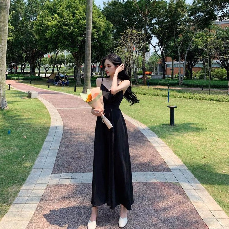 Midi Dress With Spaghetti Straps