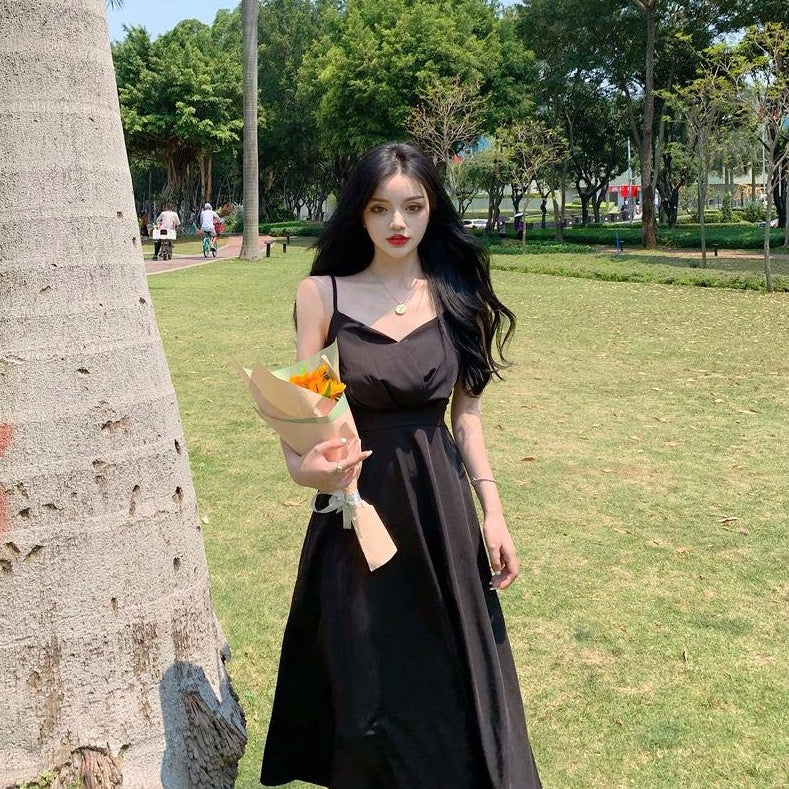 Midi Dress With Spaghetti Straps