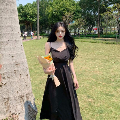 Midi Dress With Spaghetti Straps