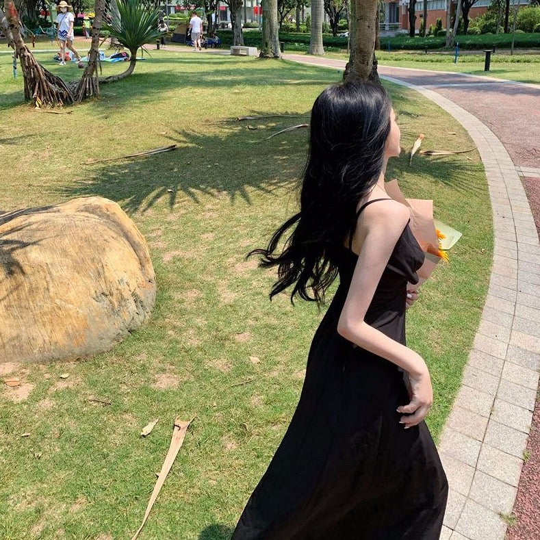 Midi Dress With Spaghetti Straps