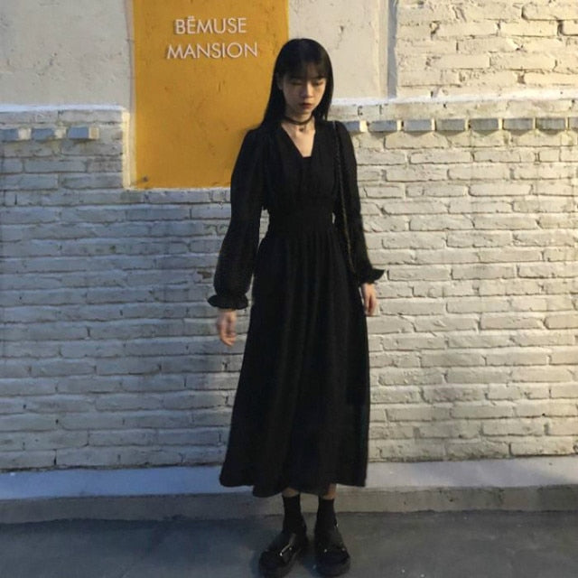 Midi Dress With A-Line Cut
