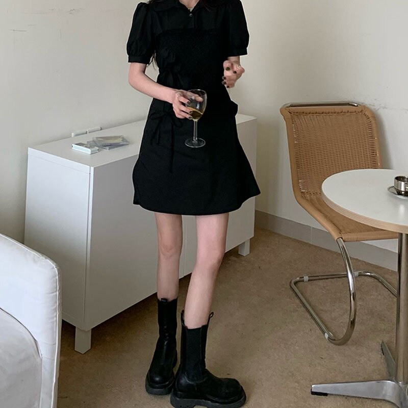A-Line Mini Dress With Ruffle Details