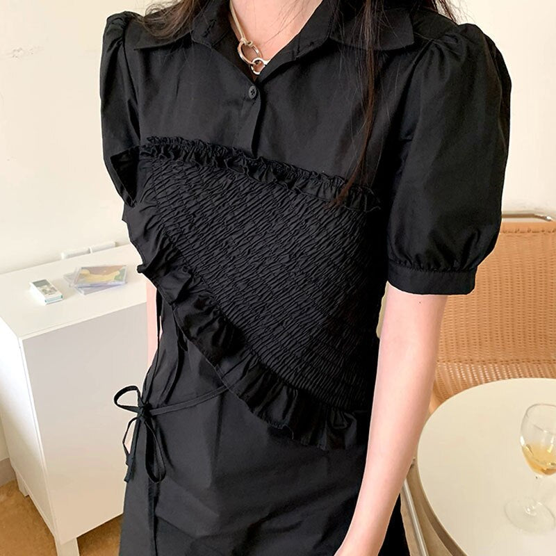 A-Line Mini Dress With Ruffle Details