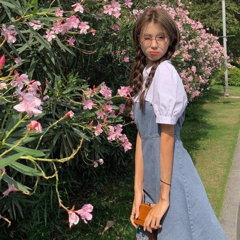 2-in-1 Denim Mini Dress