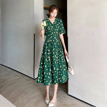 Midi Dress With Cherry Pattern