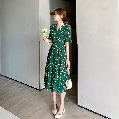Midi Dress With Cherry Pattern